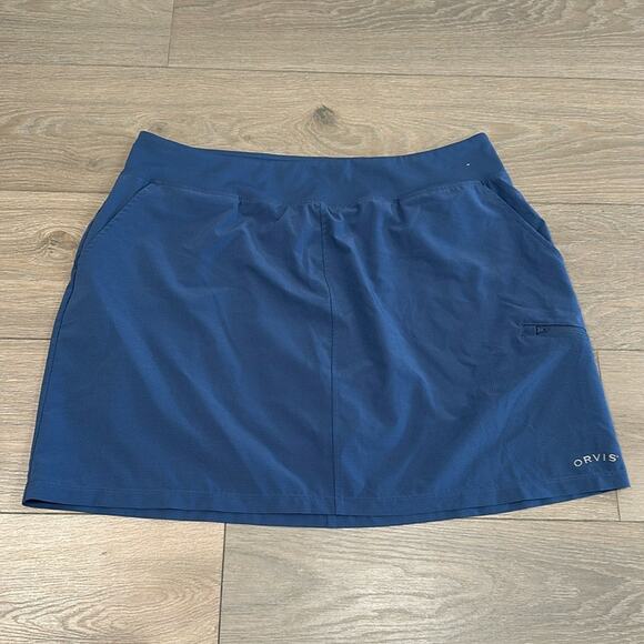 ORVIS Dusty Blue Polyester Active Fishing Outdoor Hiking Skort Size XL - Picture 2 of 15